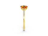 Yellow gold Round Cut Cut Channel Set Solitaire Engagement Ring with Four-Prong Setting_2