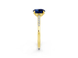 Yellow gold Round Cut Cut Channel Set Solitaire Engagement Ring with Four-Prong Setting_2