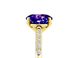 Yellow gold Round Cut Cut Channel Set Solitaire Engagement Ring with Four-Prong Setting_30