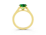 Yellow gold Round Cut Cut Channel Set Solitaire Engagement Ring with Four-Prong Setting_3