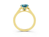 Yellow gold Round Cut Cut Channel Set Solitaire Engagement Ring with Four-Prong Setting_3