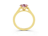 Yellow gold Round Cut Cut Channel Set Solitaire Engagement Ring with Four-Prong Setting_3