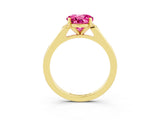 Yellow gold Round Cut Cut Channel Set Solitaire Engagement Ring with Four-Prong Setting_3