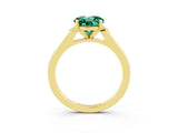 Yellow gold Round Cut Cut Channel Set Solitaire Engagement Ring with Four-Prong Setting_3