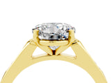 Yellow gold Round Cut Cut Channel Set Solitaire Engagement Ring with Four-Prong Setting_4