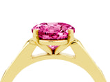 Yellow gold Round Cut Cut Channel Set Solitaire Engagement Ring with Four-Prong Setting_4