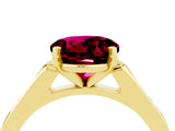 Yellow gold Round Cut Cut Channel Set Solitaire Engagement Ring with Four-Prong Setting_4
