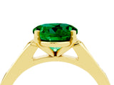 Yellow gold Round Cut Cut Channel Set Solitaire Engagement Ring with Four-Prong Setting_4