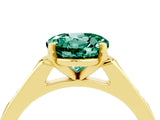 Yellow gold Round Cut Cut Channel Set Solitaire Engagement Ring with Four-Prong Setting_4