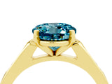 Yellow gold Round Cut Cut Channel Set Solitaire Engagement Ring with Four-Prong Setting_4