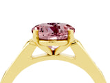 Yellow gold Round Cut Cut Channel Set Solitaire Engagement Ring with Four-Prong Setting_4