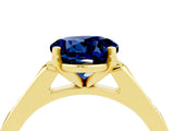 Yellow gold Round Cut Cut Channel Set Solitaire Engagement Ring with Four-Prong Setting_4