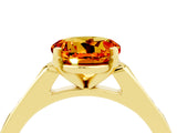 Yellow gold Round Cut Cut Channel Set Solitaire Engagement Ring with Four-Prong Setting_4