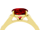 Yellow gold Round Cut Cut Channel Set Solitaire Engagement Ring with Four-Prong Setting_4