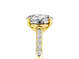 Yellow gold Round Cut Cut Channel Set Solitaire Engagement Ring with Four-Prong Setting_5