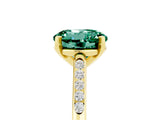 Yellow gold Round Cut Cut Channel Set Solitaire Engagement Ring with Four-Prong Setting_5