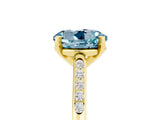 Yellow gold Round Cut Cut Channel Set Solitaire Engagement Ring with Four-Prong Setting_5