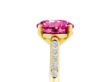 Yellow gold Round Cut Cut Channel Set Solitaire Engagement Ring with Four-Prong Setting_5