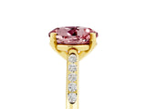 Yellow gold Round Cut Cut Channel Set Solitaire Engagement Ring with Four-Prong Setting_5