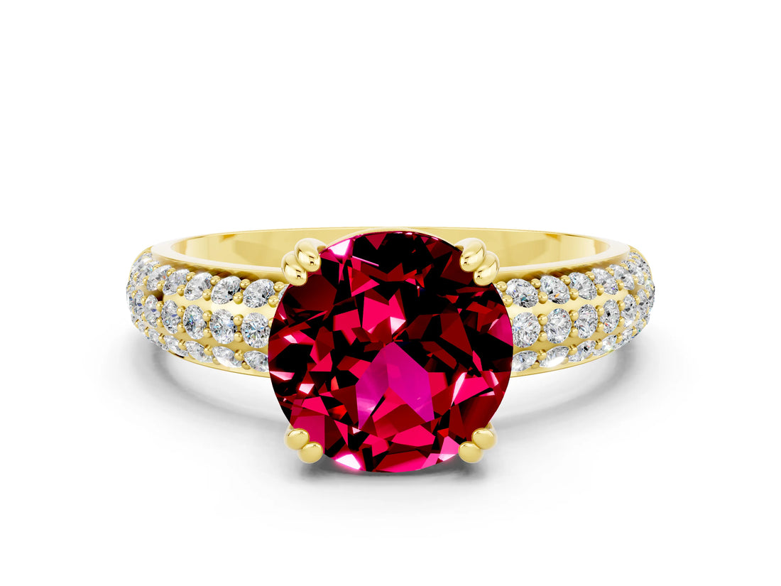 Yellow gold Round Cut Cut Diamond Milgrain Marquise Band with Prong Setting