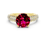 Yellow gold Round Cut Cut Diamond Milgrain Marquise Band with Prong Setting