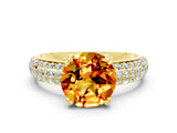 Yellow gold Round Cut Cut Diamond Milgrain Marquise Band with Prong Setting