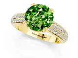 Yellow gold Round Cut Cut Diamond Milgrain Marquise Band with Prong Setting_1