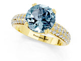 Yellow gold Round Cut Cut Diamond Milgrain Marquise Band with Prong Setting_1
