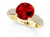 Yellow gold Round Cut Cut Diamond Milgrain Marquise Band with Prong Setting_1