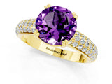 Yellow gold Round Cut Cut Diamond Milgrain Marquise Band with Prong Setting_1