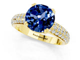 Yellow gold Round Cut Cut Diamond Milgrain Marquise Band with Prong Setting_1