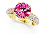 Yellow gold Round Cut Cut Diamond Milgrain Marquise Band with Prong Setting_1