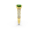 Yellow gold Round Cut Cut Diamond Milgrain Marquise Band with Prong Setting_2