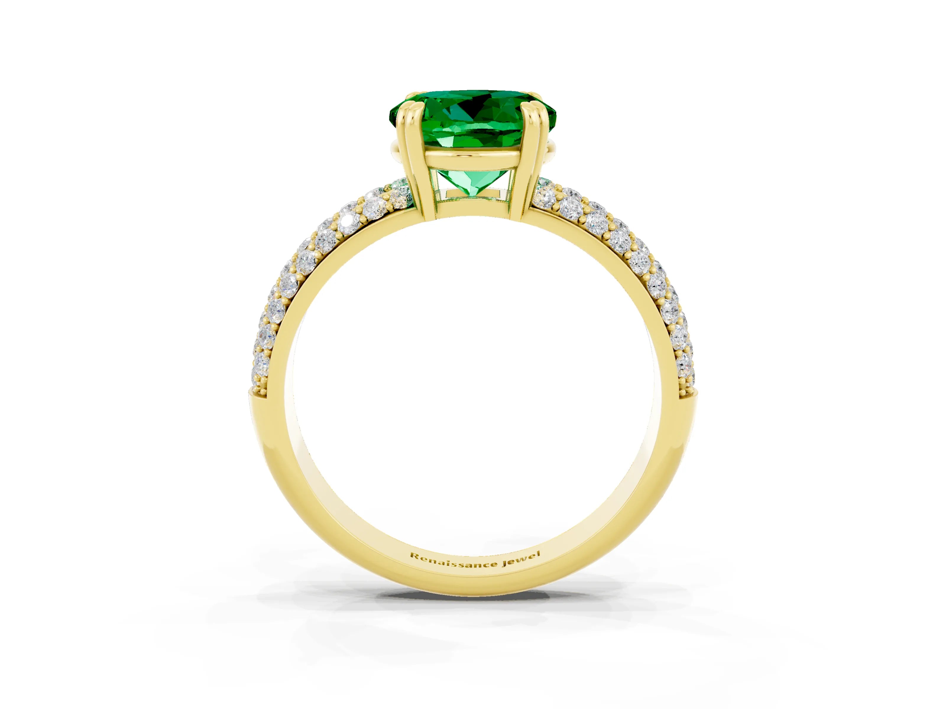 Yellow gold Round Cut Cut Diamond Milgrain Marquise Band with Prong Setting_3
