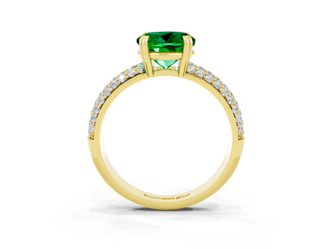 Yellow gold Round Cut Cut Diamond Milgrain Marquise Band with Prong Setting_3
