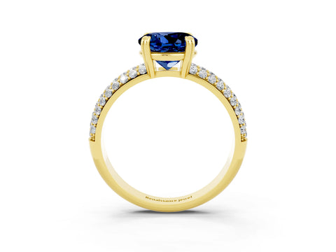 Yellow gold Round Cut Cut Diamond Milgrain Marquise Band with Prong Setting_3