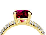 Yellow gold Round Cut Cut Diamond Milgrain Marquise Band with Prong Setting_4