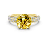 Yellow gold Round Cut Cut Diamond Milgrain Marquise Band with Prong Setting