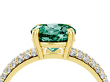 Yellow gold Round Cut Cut Diamond Milgrain Marquise Band with Prong Setting_4
