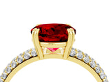 Yellow gold Round Cut Cut Diamond Milgrain Marquise Band with Prong Setting_4