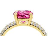 Yellow gold Round Cut Cut Diamond Milgrain Marquise Band with Prong Setting_4