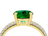 Yellow gold Round Cut Cut Diamond Milgrain Marquise Band with Prong Setting_4