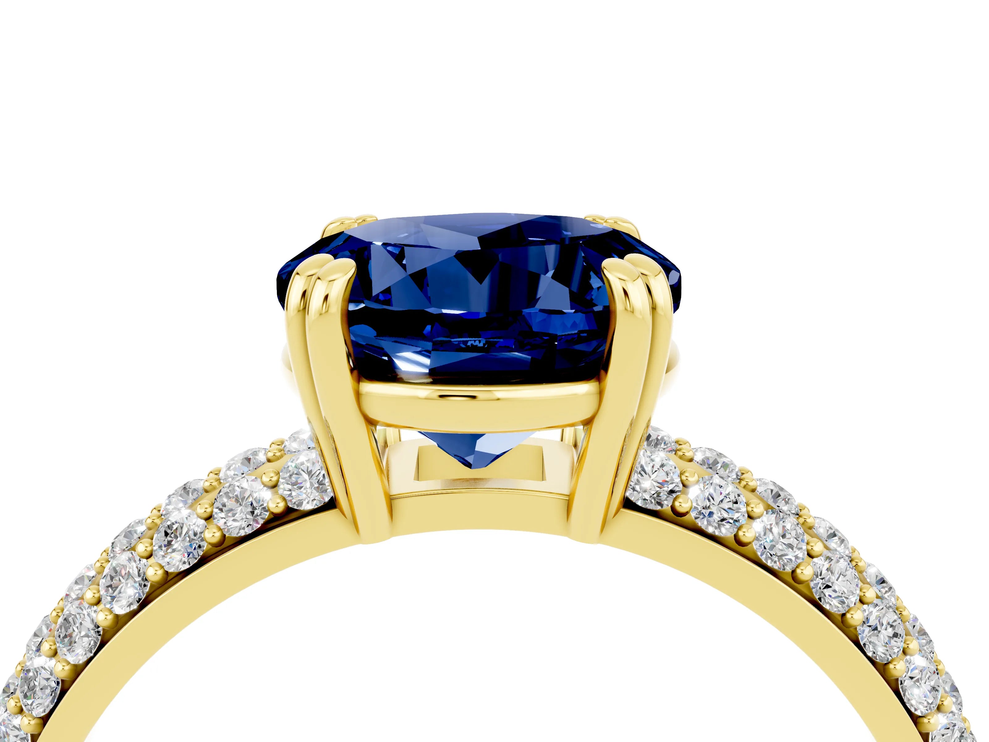 Yellow gold Round Cut Cut Diamond Milgrain Marquise Band with Prong Setting_4