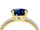 Yellow gold Round Cut Cut Diamond Milgrain Marquise Band with Prong Setting_4