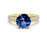 Yellow gold Round Cut Cut Diamond Milgrain Marquise Band with Prong Setting