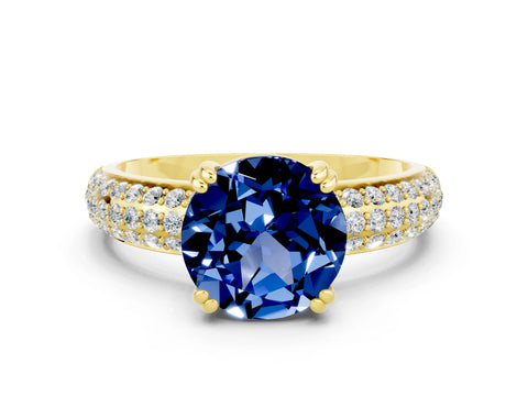 Yellow gold Round Cut Cut Diamond Milgrain Marquise Band with Prong Setting