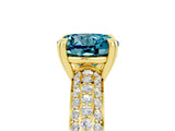 Yellow gold Round Cut Cut Diamond Milgrain Marquise Band with Prong Setting_5