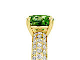 Yellow gold Round Cut Cut Diamond Milgrain Marquise Band with Prong Setting_5