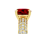 Yellow gold Round Cut Cut Diamond Milgrain Marquise Band with Prong Setting_5