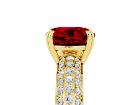 Yellow gold Round Cut Cut Diamond Milgrain Marquise Band with Prong Setting_5